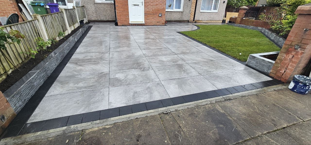 Indian sandstone patio