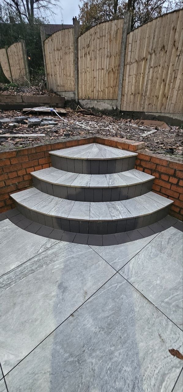 Sandstone path with gravel border